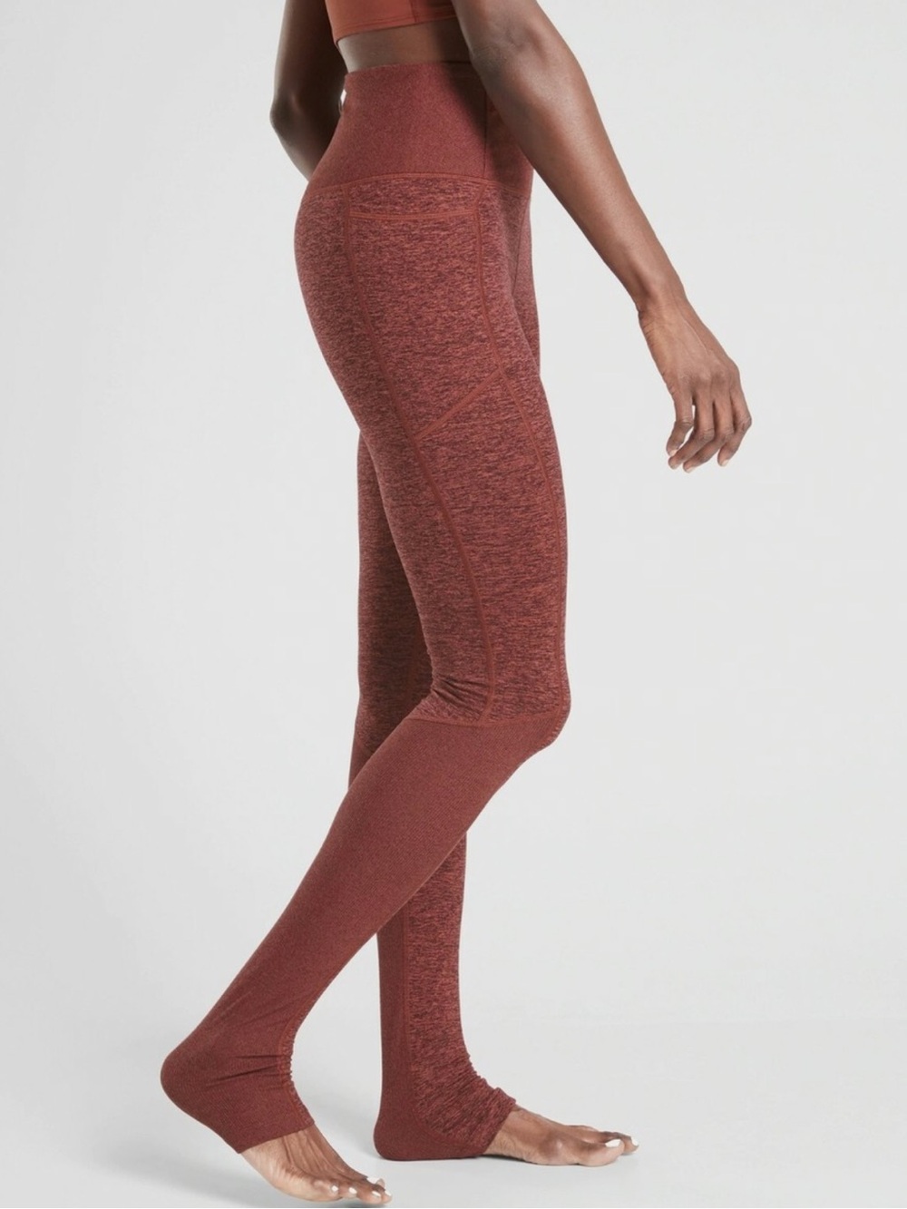 Athleta Extra Heel Tight  High-Waist Leggings in Rust